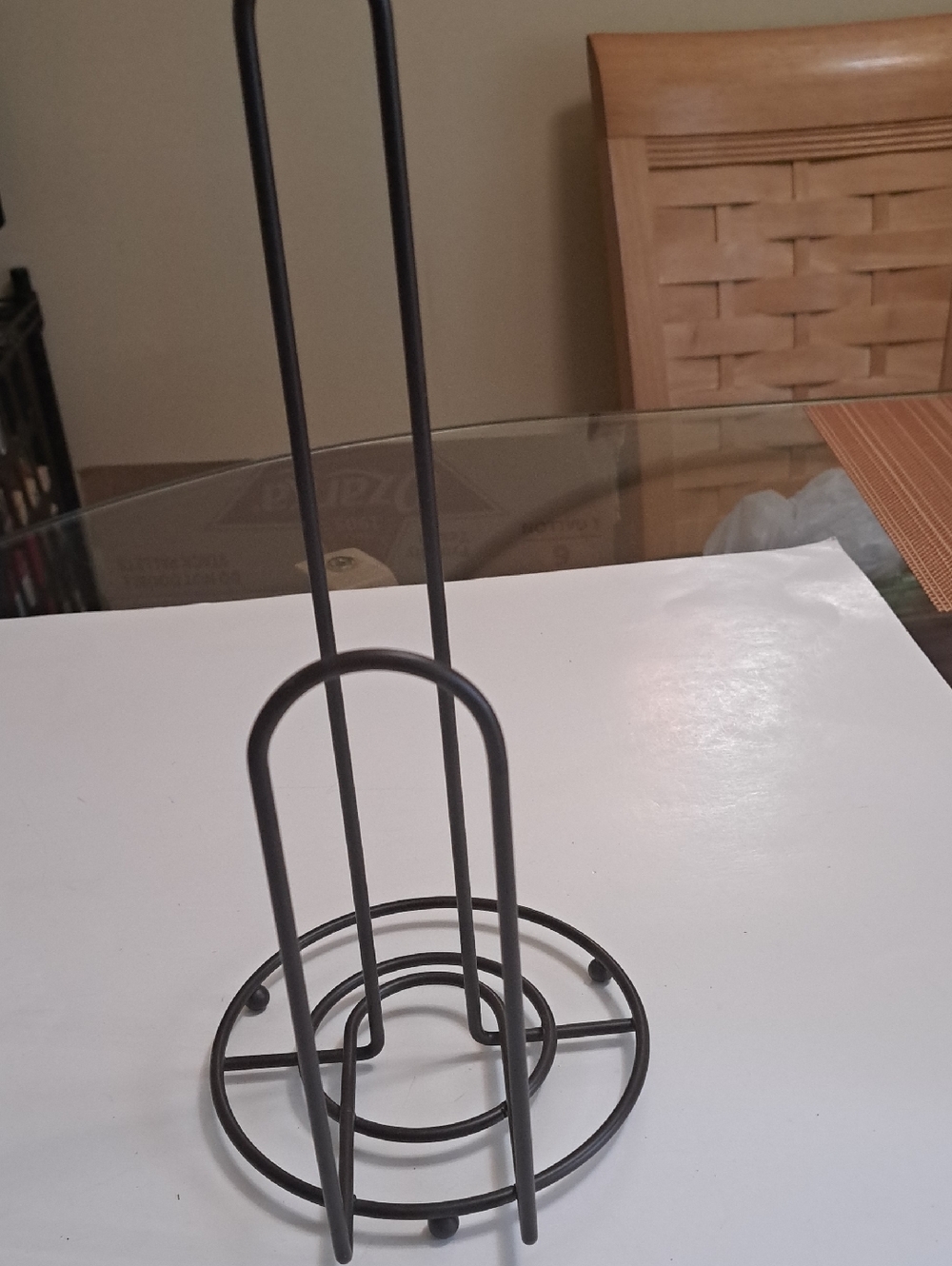 Brown Metal CountertopPaper Towel Holder